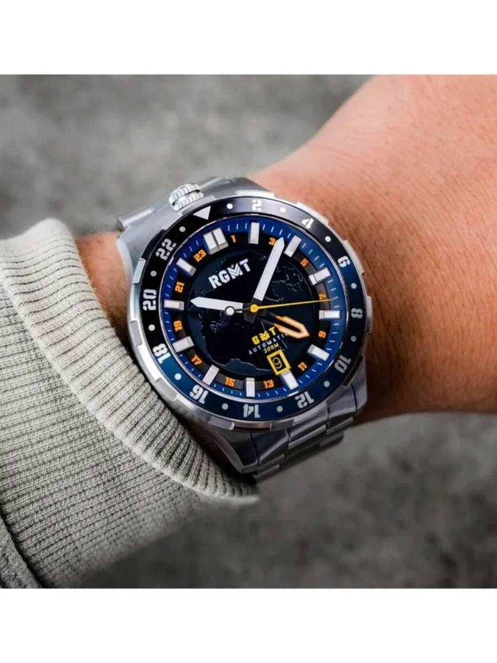 NWT Rgmt Globemaster Automatic Blue Dial Men's Watch